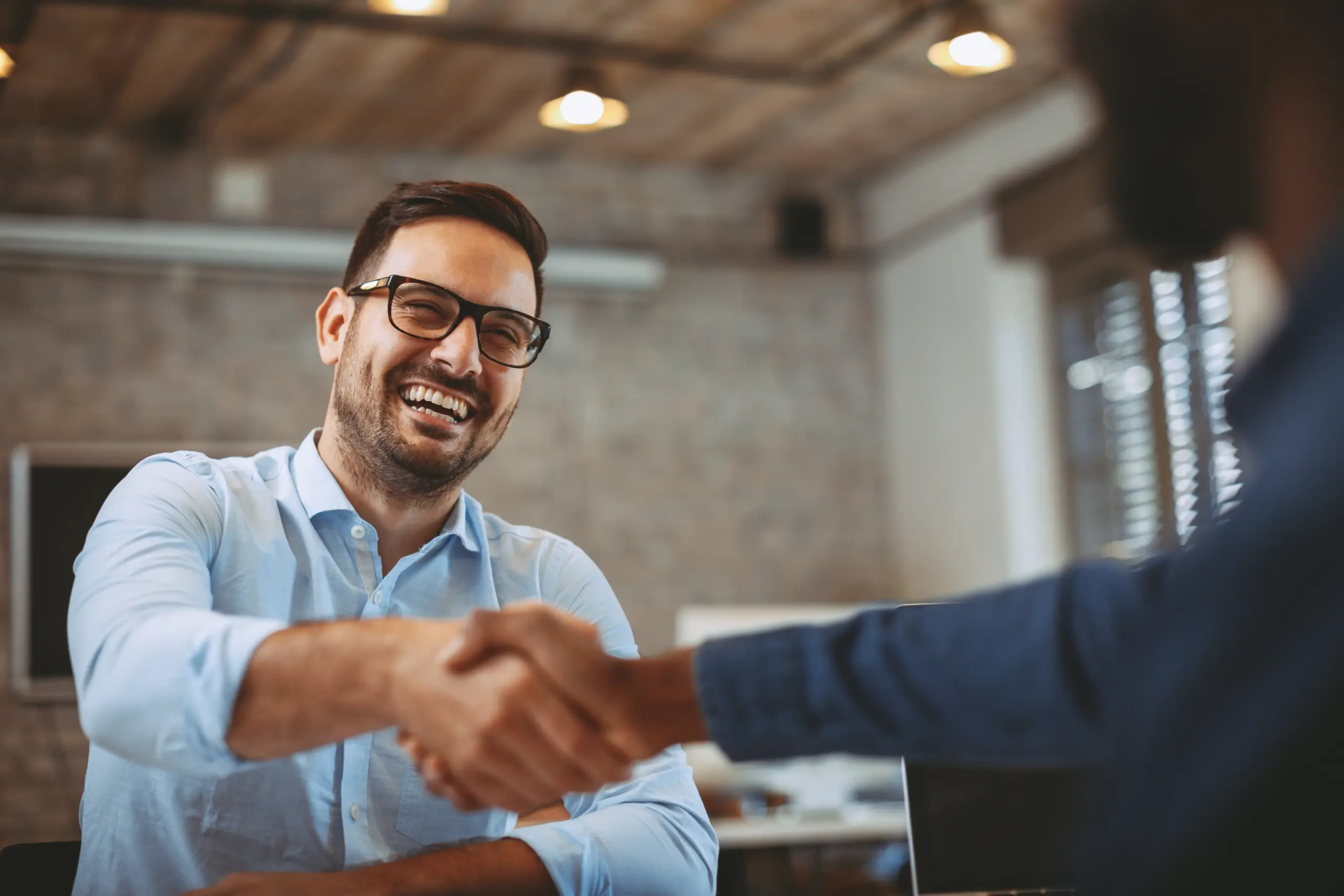 Business meeting handshake