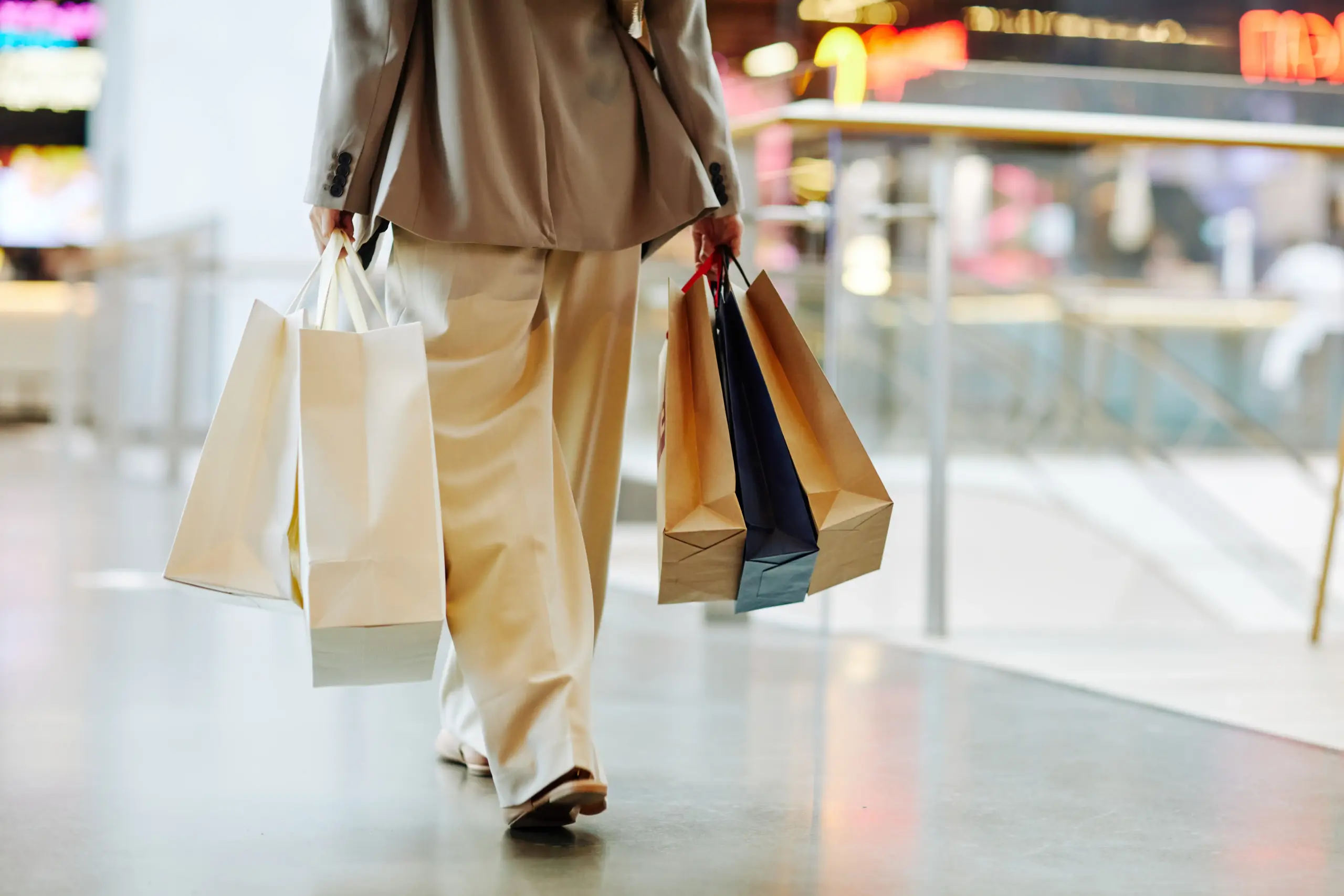 Carrying shopping bags
