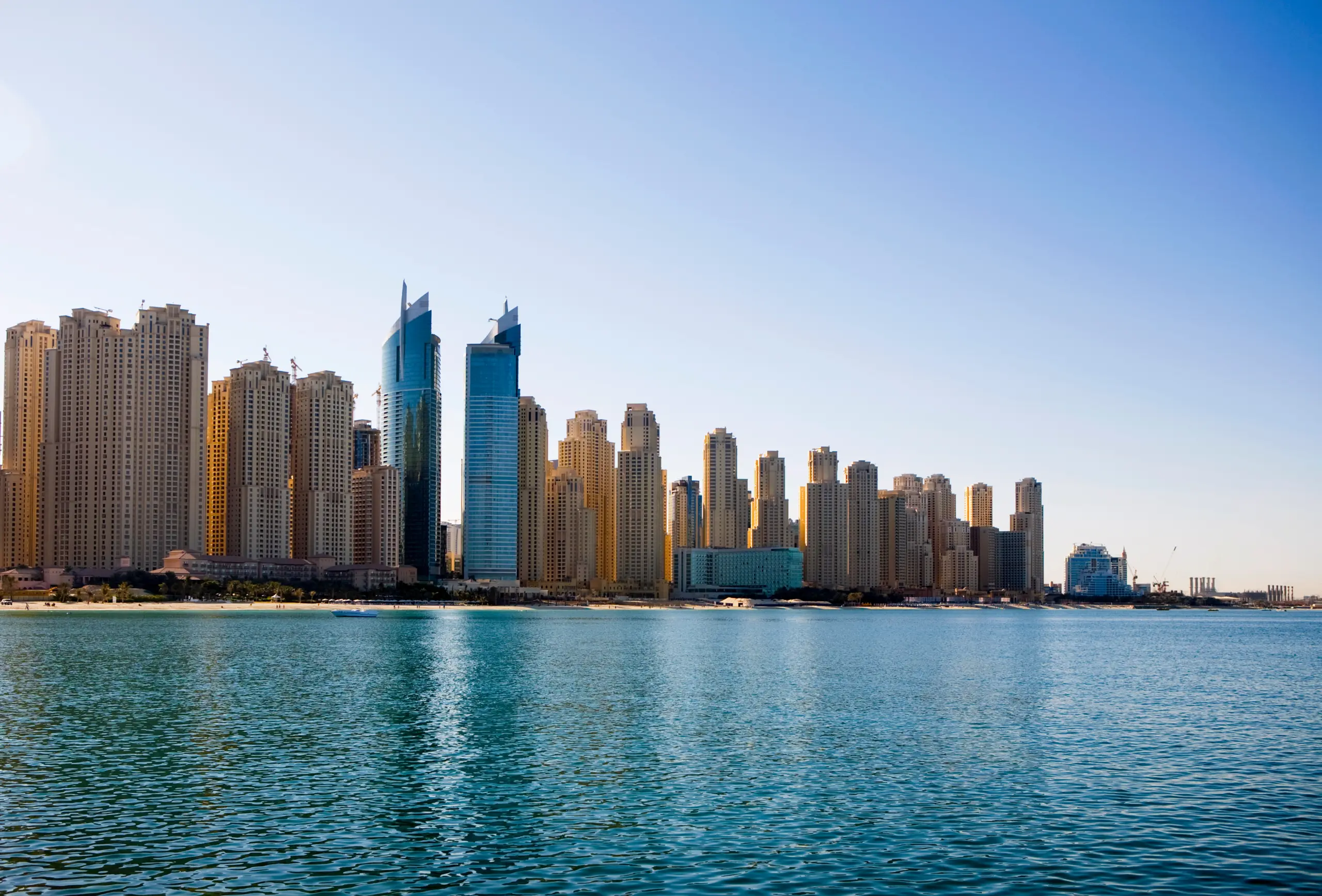 View of the city from the shore