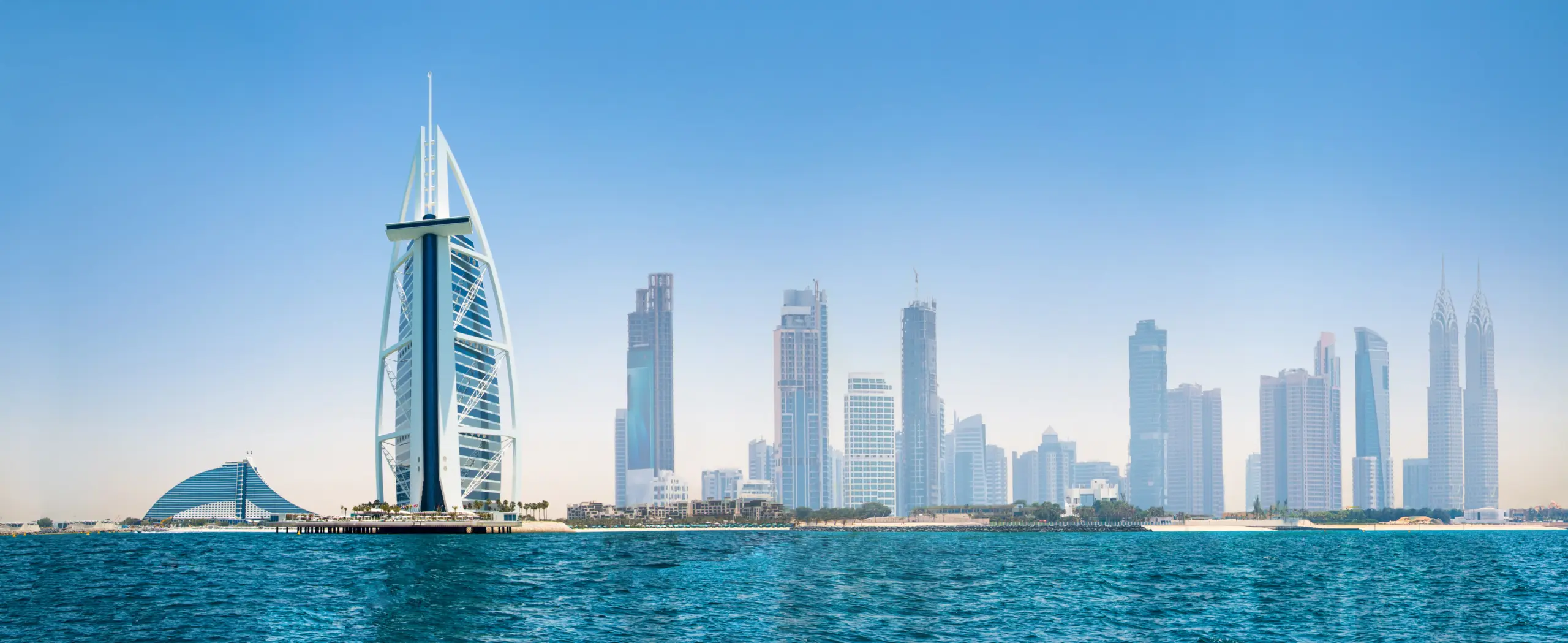 Dubai coastline with skyline